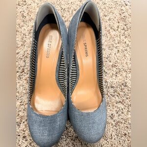 Call It Spring Denim Blue Heels